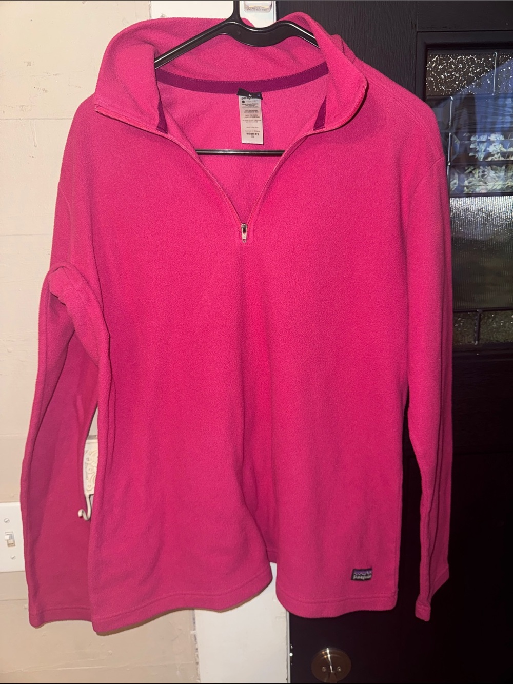 Patagonia Women’s Half-Zip Fleece Pullover - Hot Pink XL